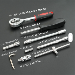 Bộ dụng cụ sửa chữa ô tô tại nhà chuyên nghiệp 46 món, gồm máy mài, máy khoan, dụng cụ cầm tay, bộ cờ lê, cờ lê chỉnh được, đầu nối 1/2 inch, hộp đựng cứng cáp - Product Image 5