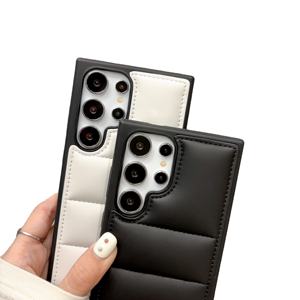 Automne hiver mode <span class=keywords><strong>coque</strong></span> de téléphone bouffante pour veste North Face Compatible pour Samsung S24 <span class=keywords><strong>S22</strong></span> Plus Ultra avec galvanoplastie - Product Image 1