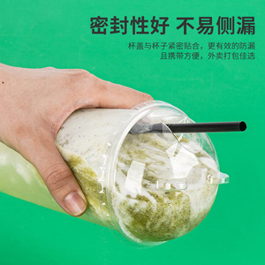 Tapa para Vaso PET de 90 mm de Diámetro, Desechable, Transparente, Engrosada, para Té con Leche, Café, Jugo, Redonda, Capacidad de 601-700 ml - Product Image 3