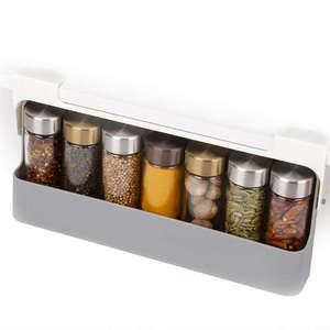 Plastic Double Standing <b>Kitchen</b> <b>Storage</b> <b>Rack</b> Pull Drawer Self Rotating Hanging Shelf Spice Organizer Eco-Friendly Multifunction - Product Image 2
