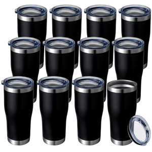 Gobelet isotherme en acier inoxydable avec revêtement en poudre personnalisé de 16 oz, à double paroi, isolé sous vide, avec couvercle, tasse à café, tasse à lait de voyage - Product Image 1