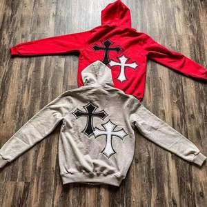 Sudadera con capucha y cremallera personalizada Y2k Sudadera con capucha bordada para hombre Sudadera con capucha de diseñador Muestra gratis - Product Image 5