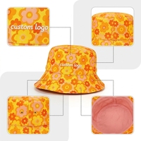 Chapeau de pêcheur réversible de luxe imprimé en gros, double face, pour l'été, avec logo personnalisé