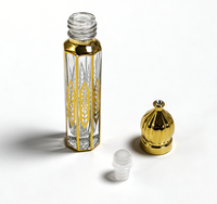 Botol Parfum Isi Ulang Kosong 6ml Kaca Stamping Emas Roller Segel Logo Kustom Kemasan Kosmetik