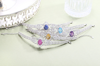 ZL0053-Bracelet de pierres précieuses modernes en argent Sterling 925, produit écologique, étoile de laboratoire, rubis, amitié, rose