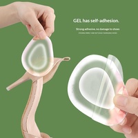 Semelles intérieures GEL pour chaussures à talons hauts pour femmes, coussinets d'avant-pied demi-taille, épaissis, antidérapants, transparents, souples, absorbant les chocs, forme goutte d'eau à l'avant