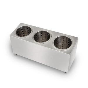 Ustensiles en acier inoxydable Couverts Couverts Caddy Holder Fourchette Couteau Boîte Conteneur Western Restaurant Buffet Equitment - Product Image 1