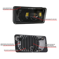Feux antibrouillard carrés de 4,5 pouces, lumière blanche, 60W, kit d'éclairage automobile pour Chevrolet Silverado 2007-2014, Avalanche 2007-2011, modèles GMC Yukon