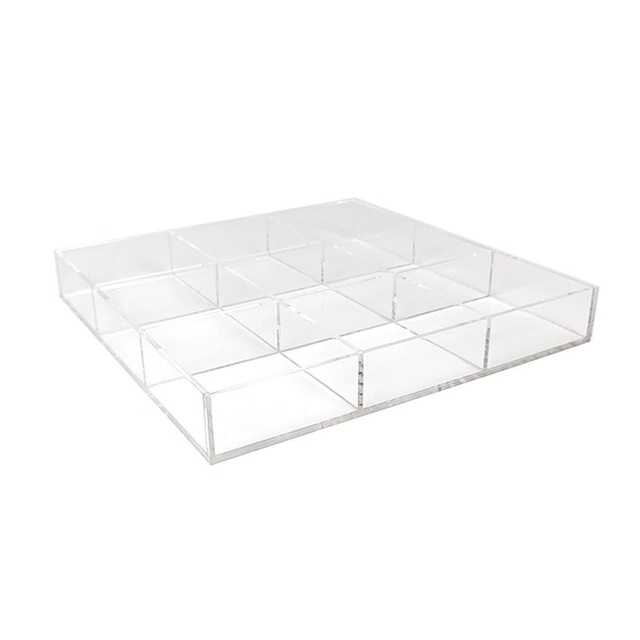 Acrylic Compartment Storage Box Custom Multi Compartment Transparent Acrylic Storage Boxes Display case Acrylic Compartment Box