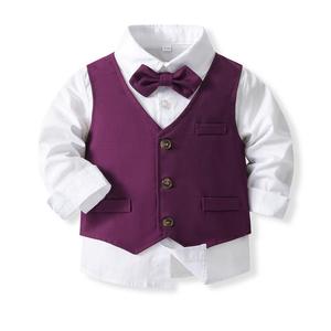 Terno de Casamento Infantil Primavera Novo Terno de Manga Longa para Menino Pequeno Vestido de Bebê - Product Image 3