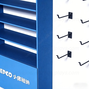 Vitrina de Madera Maciza para Ropa y Zapatos Infantiles, con Estantes y Ganchos, para Tiendas Infantiles - Product Image 5