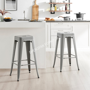 Venta al por mayor <span class=keywords><strong>barato</strong></span> aleación de aluminio <span class=keywords><strong>Tolix</strong></span> estilo apilable Metal hierro mostrador taburetes sillas de barra alta para la venta - Product Image 2