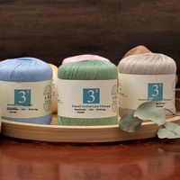 50g 3 plis 3 # dentelle de fil de coton mélangé acrylique 48 couleurs pour tricoter à la main motif teint