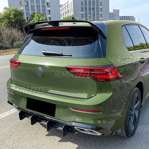 Kit carrosserie pour VW Golf MK8 GTI R GTD Clubsport, spoiler de coffre arrière noir brillant style CS, spoiler de toit, aileron arrière, accessoires auto - Product Image 3
