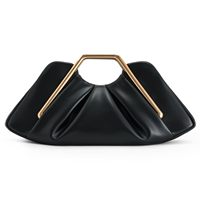 Sac à main de soirée plissé en cuir PU pour femme, pochette fourre-tout à fermeture magnétique, luxe léger, à porter sous le bras, vente en gros, logo personnalisé, expédition immédiate
