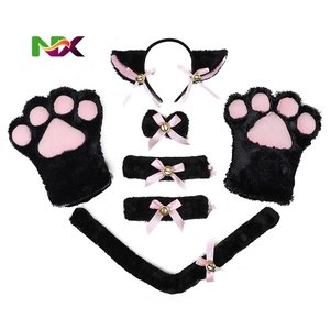 Gants Pattes De Chat Pour Déguisement - Enfants/adultes, Doux, Noir - Accessoire Halloween, Carnaval