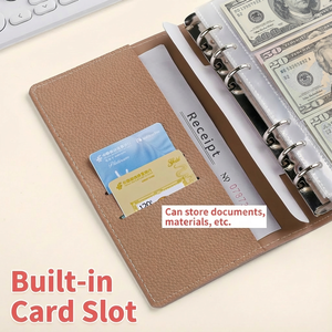 Carnet de notes en cuir de luxe avec reliure métallique et emballage cadeau élégant pour promotions, format A6 - Product Image 4