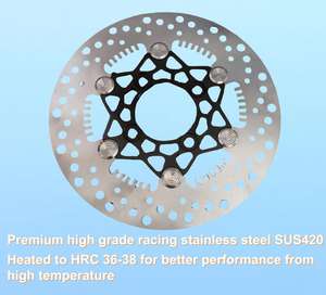 Nuevos accesorios para patinete, disco de freno delantero para motocicleta de 220mm para Yamaha MIO <span class=keywords><strong>Soul</strong></span> Honda Vario Beat Piringan, Rotor de freno de disco - Product Image 5