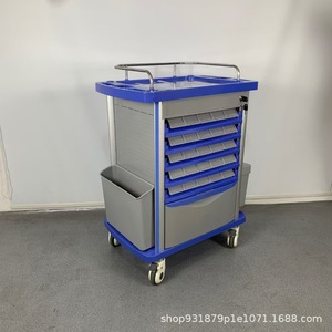 Medical Treatment Cart ABS Material With <b>Worktable</b> Multifunctional Emergency Hospital Trolley 890x520x824mm - Product Image 4