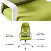 Chaises de bureau pivotantes en maille verte de luxe en gros, chaises de bureau ergonomiques modernes et confortables pour cadres