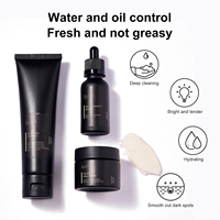 Coffret Cadeau Coréen 3 Pièces Soin Visage Hydratant Éclaircissant Marque Blanche au Beurre de Karité pour Hommes Traitement Anti-Acné Peaux Grasses