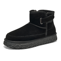 Chaussures rétro pour hommes d'extérieur, respirantes, en maille, à lacets, plateforme, mocassins, bottes Oxford, cuir véritable, bottes d'hiver pour la neige