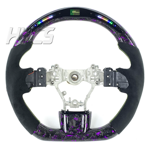 Accessoires d'intérieur de voiture Volant en fibre de carbone forgé à LED pour Subaru Evolution EVO 10w Rx STI - Product Image 1