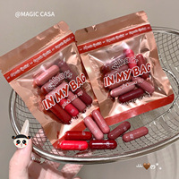 Ensemble de 8 rouges à lèvres crème minéraux en capsule, hydratants, longue tenue et anti-transfert, mini rouges à lèvres mats, vente en gros, Barra De Labios