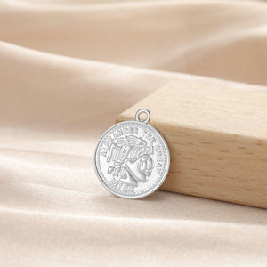 Charme vintage en acier inoxydable Alexandre le Grand plaqué or, pendentif de <span class=keywords><strong>la</strong></span> <span class=keywords><strong>civilisation</strong></span> <span class=keywords><strong>grecque</strong></span> antique pour collier et bracelet - Product Image 1