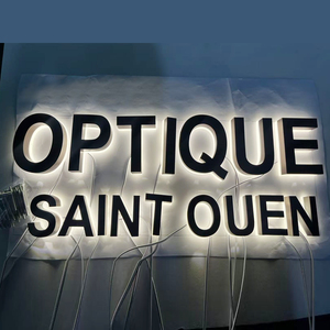 Custom Stainless Steel 3D Letters Outdoor <b>LED</b> Backlit Business <b>Sign</b> with Plug Waterproof for Home Mall Office Shops Bars - Product Image 4