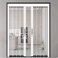 Fabricant chinois de portes pliantes coulissantes imperméables, portes accordéon pliantes, serrure, matériau en aluminium + polycarbonate pour utilisation sur balcon