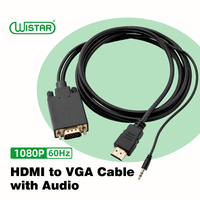Cable Adaptador Convertidor HDMI a VGA de Alta Calidad WISTAR con Soporte de Audio 1080P Full HD