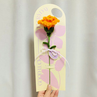 Support d'affichage en carton personnalisé pour emballage de fleurs, carte cadeau portable avec trou de suspension