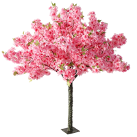 Arbre artificiel de cerisier en fleurs de 6 pieds pour décoration de mariage, centre de table extérieur, en pot, avec lumières, en solde