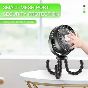 Refrigeración por <span class=keywords><strong>aire</strong></span> recargable portátil pulpo cochecito de bebé ventilador Flexible trípode Clip ventilador - Product Image 6