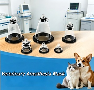 Transparent PC Cone Therapy Rescue Animal Masks Veterinary Pet Breathing Anesthesia Mask Dogs Cats - Product Image 1