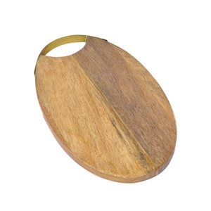 Planche à découper en bois de conception personnalisée de haute qualité avec poignée en métal en fer Planche à découper de légumes d'ustensiles de cuisine facile à utiliser - Product Image 2