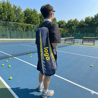 Sac de raquette portable léger en polyester à double compartiment isolé, avec logo Cartom, OEM ODM, pour badminton et tennis