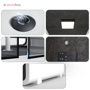 Hộp âm thanh riêng làm việc văn phòng Pod di chuyển im lặng cabin cách âm hai ghế sofa văn phòng họp gian hàng với bàn máy tính - Product Image 5