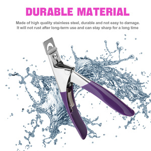 Cortaúñas Profesional de Acero Inoxidable en Forma de U, Hecho a Mano, Cortador de Puntas Seguro para <span class=keywords><strong>Uñas</strong></span> Acrílicas de Salón - Product Image 2