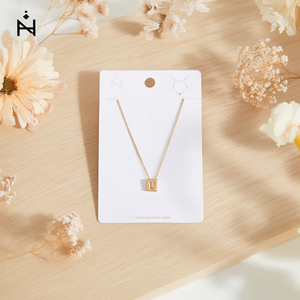 Collana con Lettera U in Acciaio Inossidabile, Ciondolo 12x14cm, Gioielli alla Moda - Product Image 2