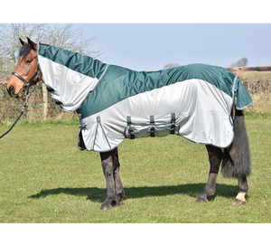 Horse Fly Sheet Alfombra de malla transpirable ligera hecha de poliéster con solapa trasera para mayor comodidad y cobertura - Product Image 3