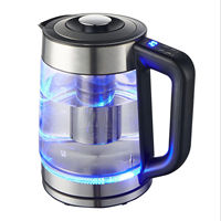 Bouilloire en verre sans fil haut de gamme avec contrôle numérique de la température, double isolation, suivi de la chaleur en temps réel, capacité de 2,0 L, arrêt automatique