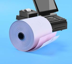 Suministro de papel de grado A 3 1/8X230 80x60 Impresión de cajero negro Papel térmico Recibo <span class=keywords><strong>Clov</strong></span> App 50 rollos blancos para máquinas Pos - Product Image 3