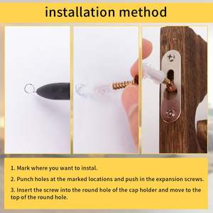 Porte-chapeau 3 pièces pour casquette <span class=keywords><strong>de</strong></span> baseball, rangement mural en bois pour chapeaux, support vertical pour chapeaux, présentoir pour placard - Product Image 4