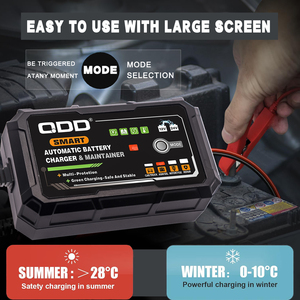 Chargeur de maintenance d'impulsion intelligent 12V 24V DC12V 3A 24V 2A-2.5A chargeur flottant intelligent portable avec pince crocodile - Product Image 4
