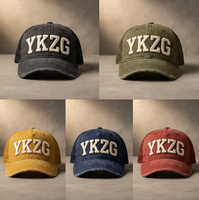 Casquette de baseball tendance 2026 effet vieilli en tissu performant, casquette trucker en maille souple, logo personnalisé, broderie 3D en relief, casquette vintage en coton
