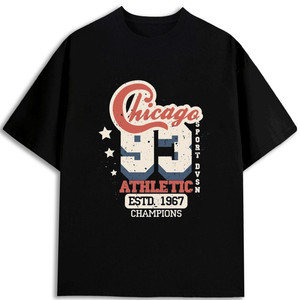 Camiseta Chicago Athletic 93 Sport Division para hombre, cuello redondo de algodón, corte regular, Champions Established 1967 - Product Image 1