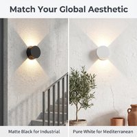 Applique murale LED extérieure en aluminium, personnalisée, testée 72 heures en spray salin, étanche 2 ans, 85-265V, durée de vie 50 000 heures