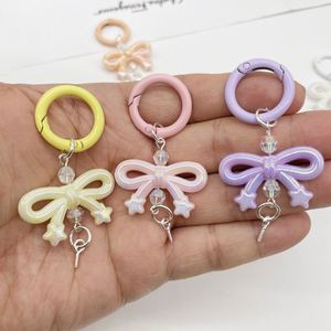 Mini porte-clés mignon en forme de nœud avec boucle à ressort pour accessoire de sac et bijoux DIY - Product Image 5